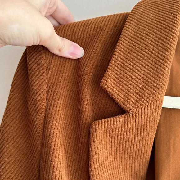Rachel Zoe Brown Corduroy Blazer, 70s Inspired Jacket, Size Medium - Picture 5 of 16